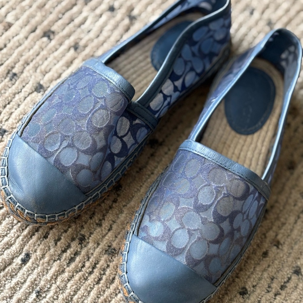 Coach Blue Espadrilles with Pattern